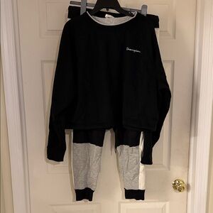 Champion Black and Gray Sweatsuit